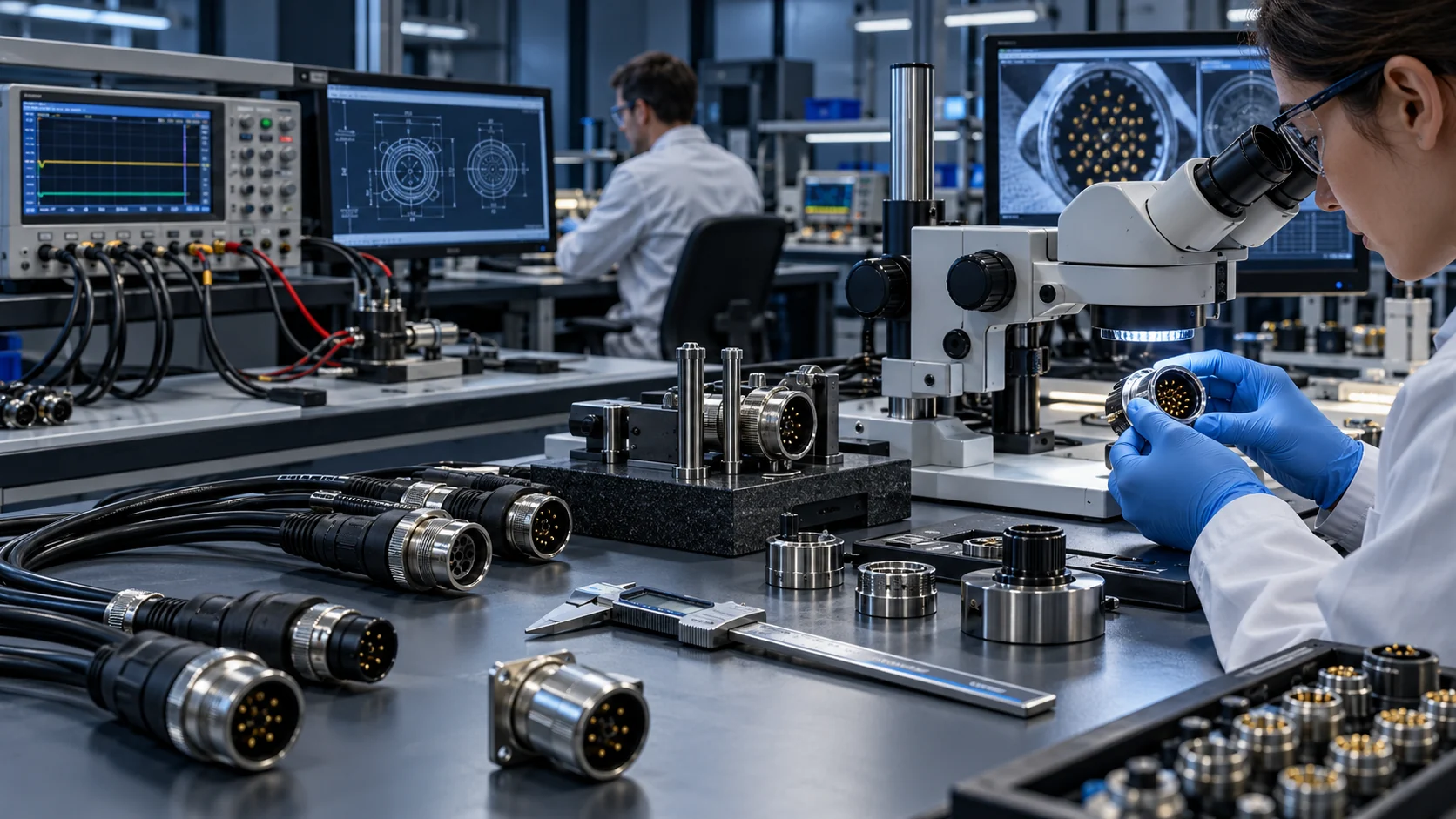 LMConn connector quality inspection laboratory