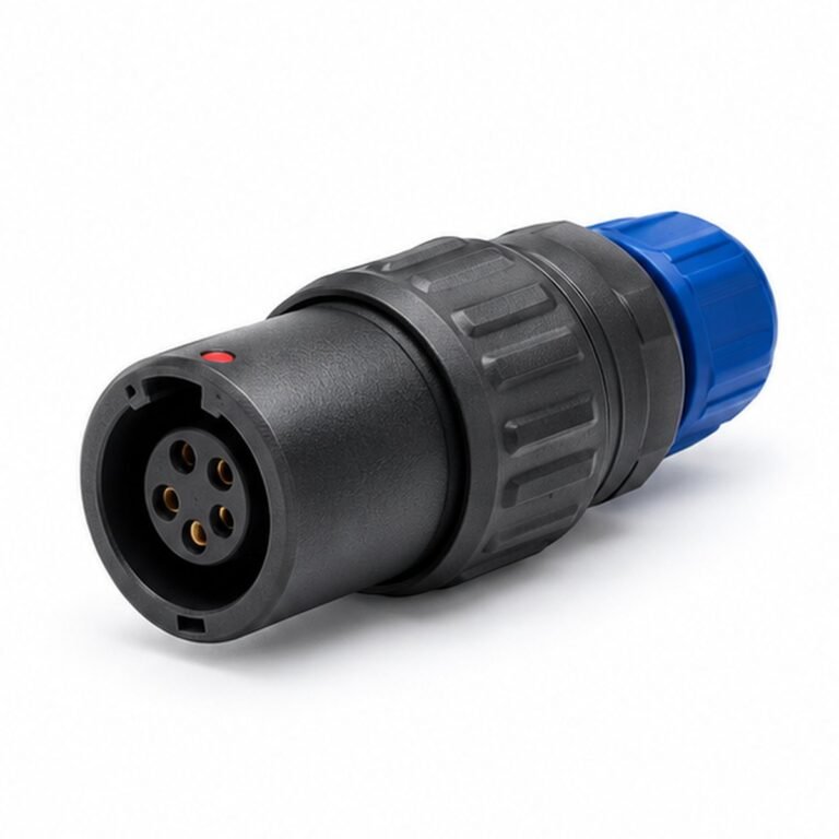 1P-PAG Straight Plastic Push-Pull Plug with Cable Nut