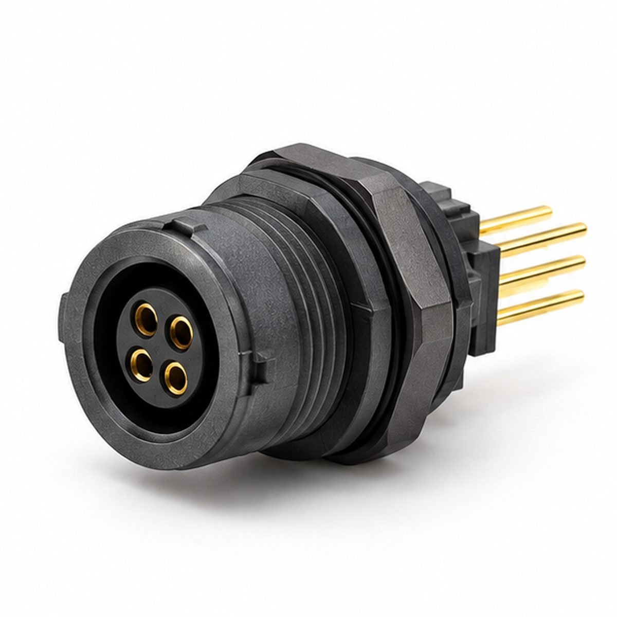 1P-PKG Fixed Long-Pin Plastic PCB Receptacle product view 1