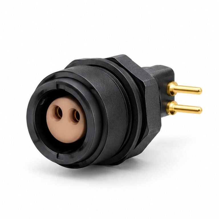 2P-PKG Fixed Long-Pin Plastic PCB Receptacle