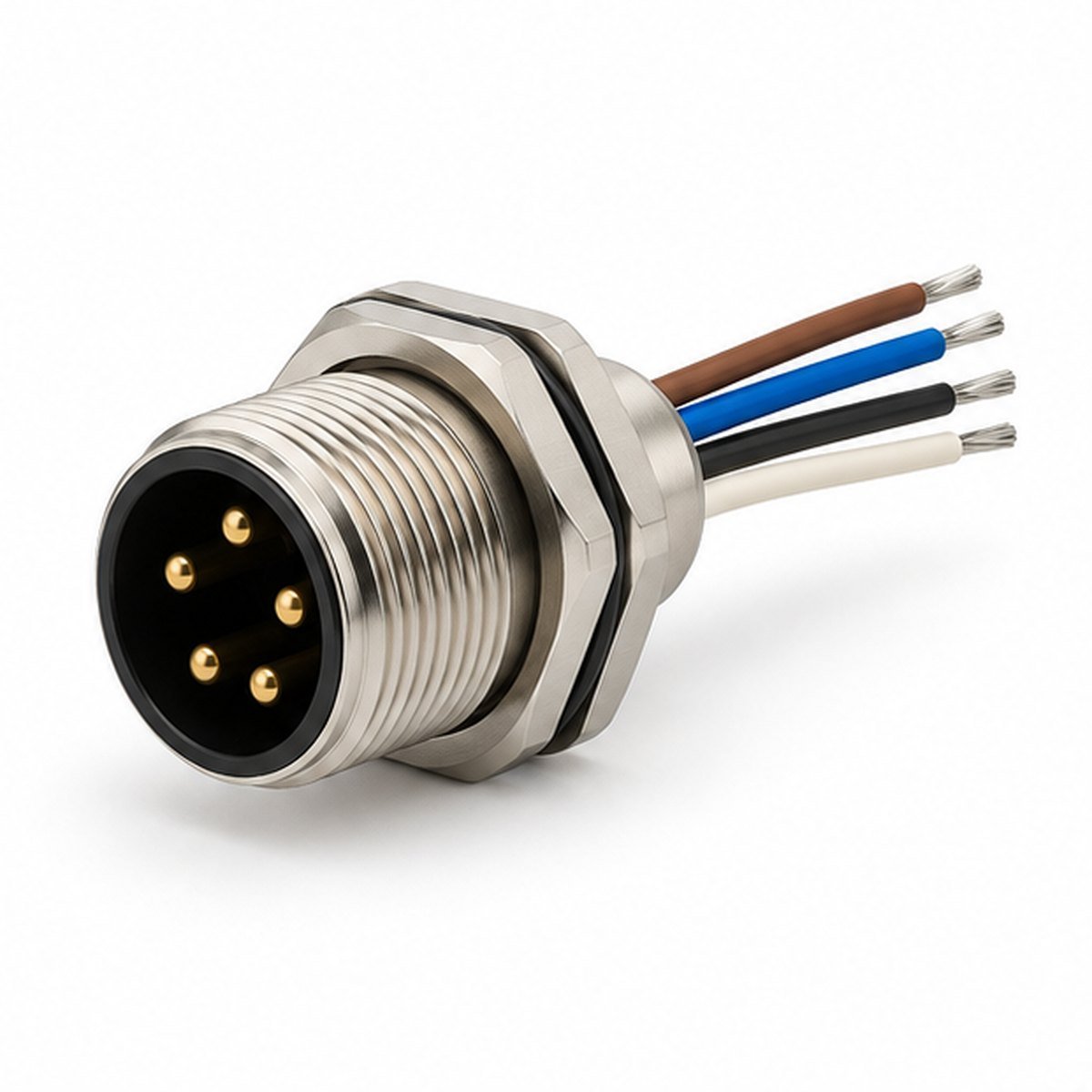 7/8-Inch Male or Female Panel Pigtail Receptacle product view 1