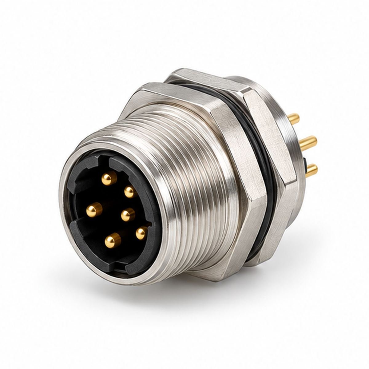 7/8-Inch Male Rear-Mount Panel Receptacle product view 1