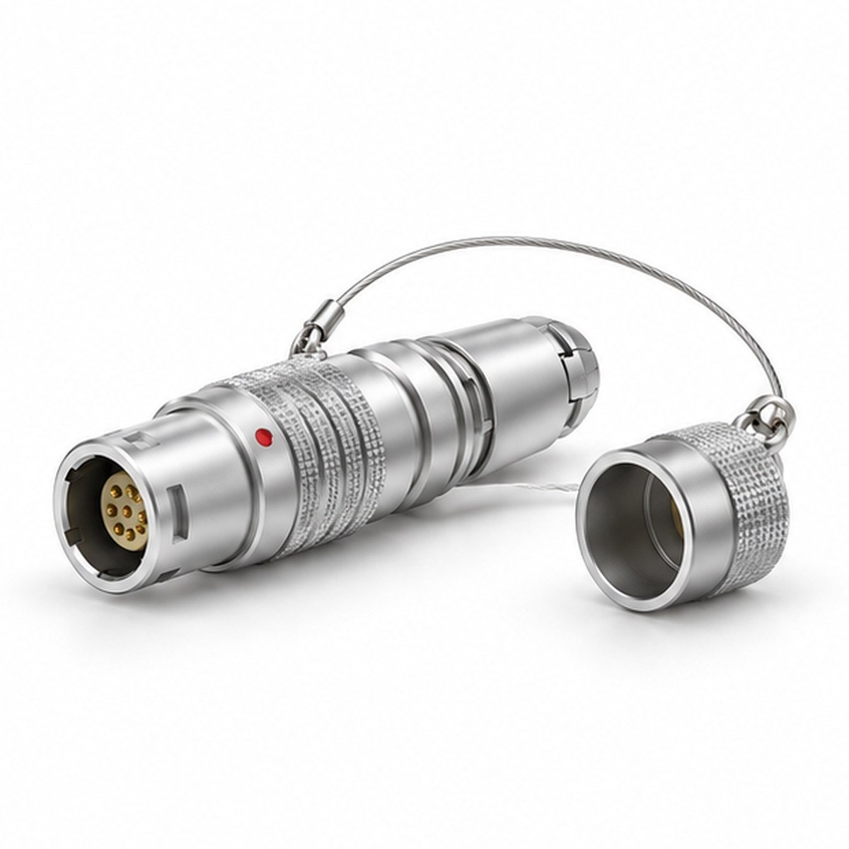 B-TEG Front-Sealed Push-Pull Plug with Protective Cap and Lanyard product view 1