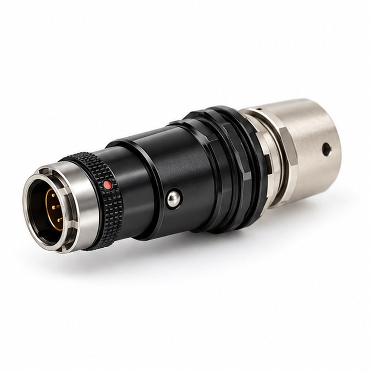 F-TLG Short Straight Black-Chrome Push-Pull Plug product view 1
