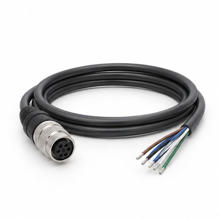 Hirose 6-Pin Female Straight Open-End Cable