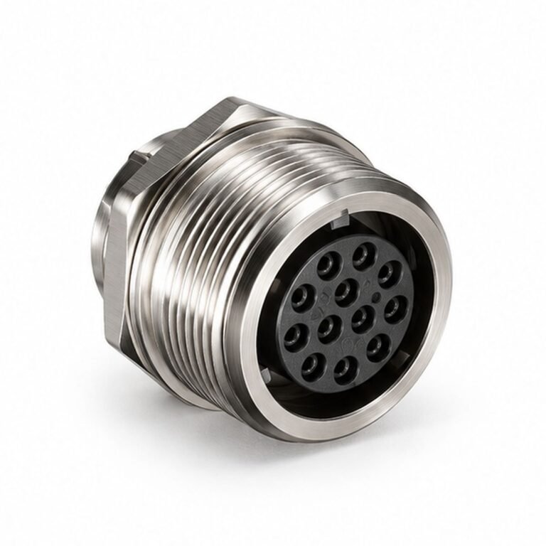 HR10 Threaded-Locking Fixed Panel Receptacle
