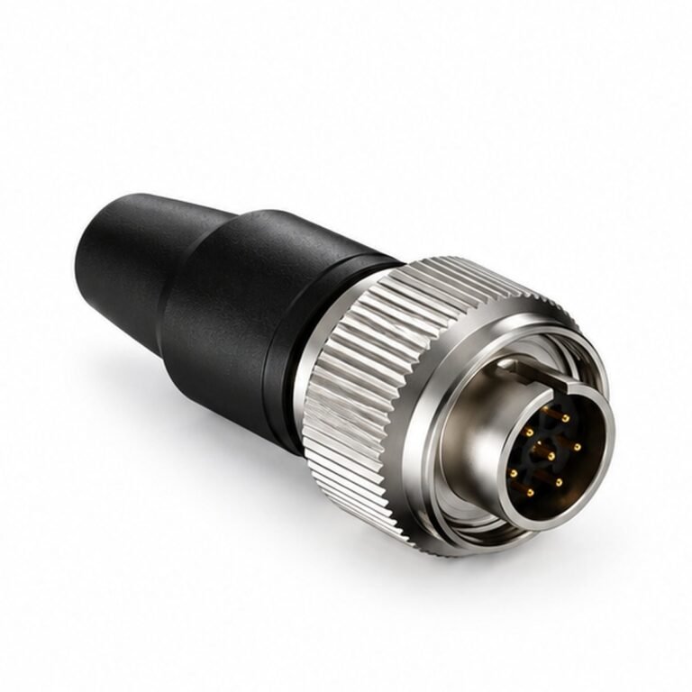 HR10 Threaded-Locking Straight Cable Plug