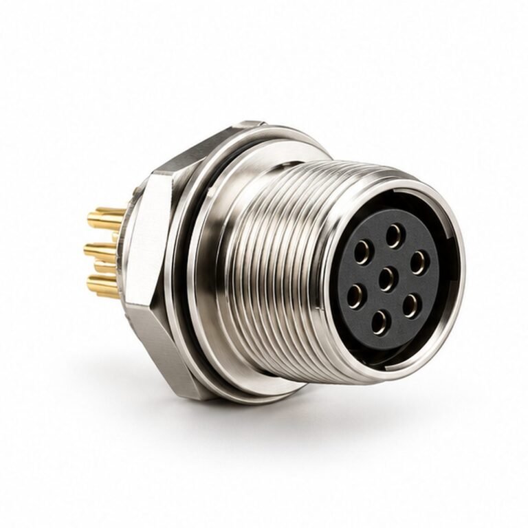 HR25 Fixed 8-Pin Panel Receptacle