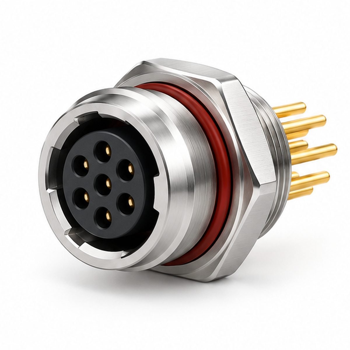 K-ZCG External Fixed Long-Pin Waterproof PCB Receptacle product view 1
