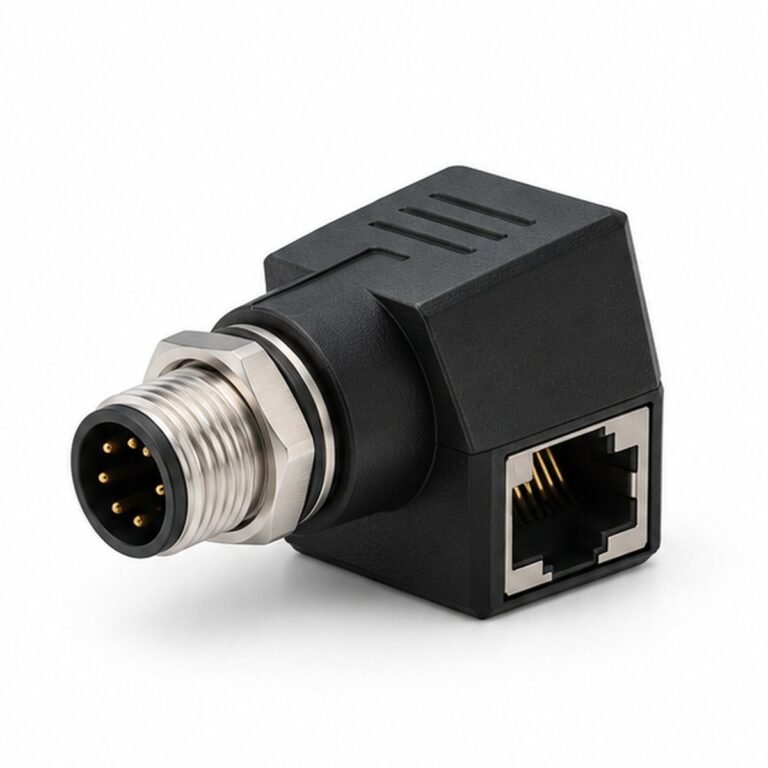M-Series to RJ45 Right-Angle Adapter