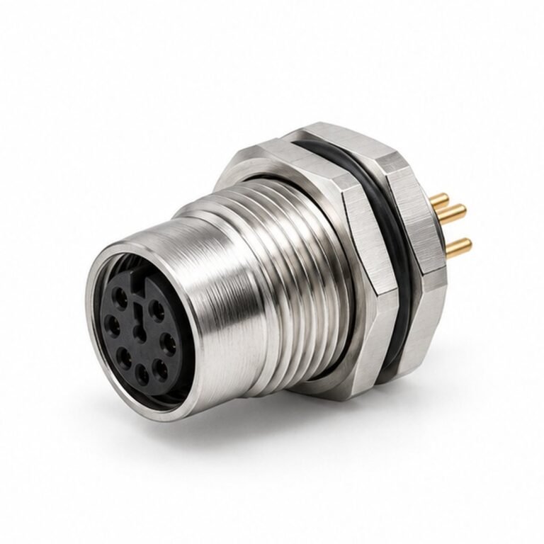 M12 Front-Mount Female Panel Receptacle
