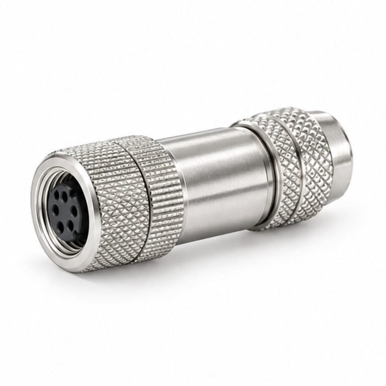 M12 Metal Field-Wireable Female Straight Connector