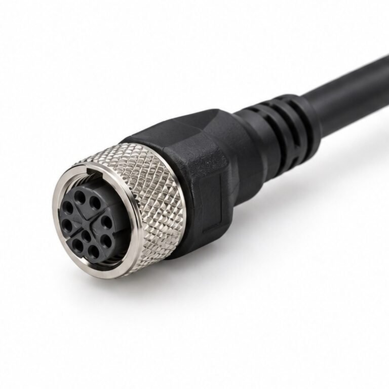 M12 Molded Female Cable Connector Straight or Right-Angle