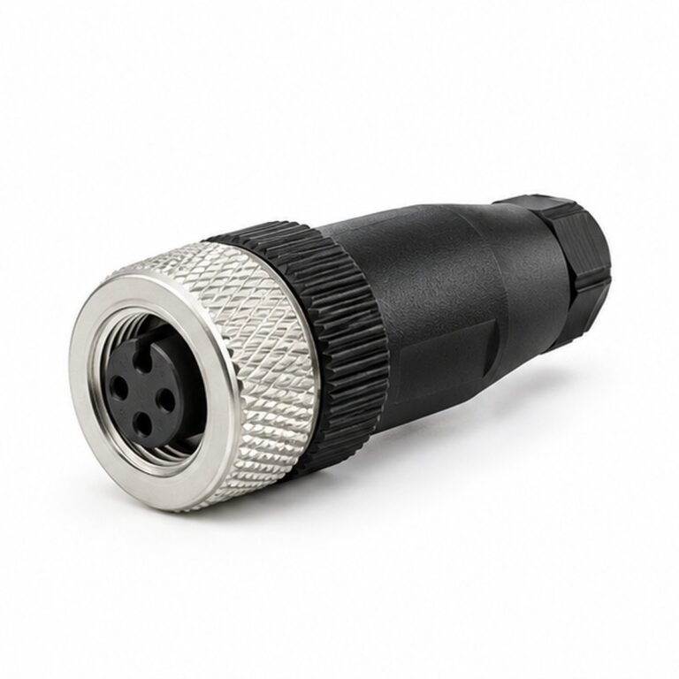 M12 Plastic Field-Wireable Female Straight Connector
