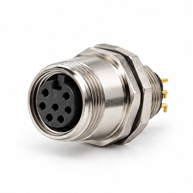M12 Rear-Mount Female Panel Receptacle