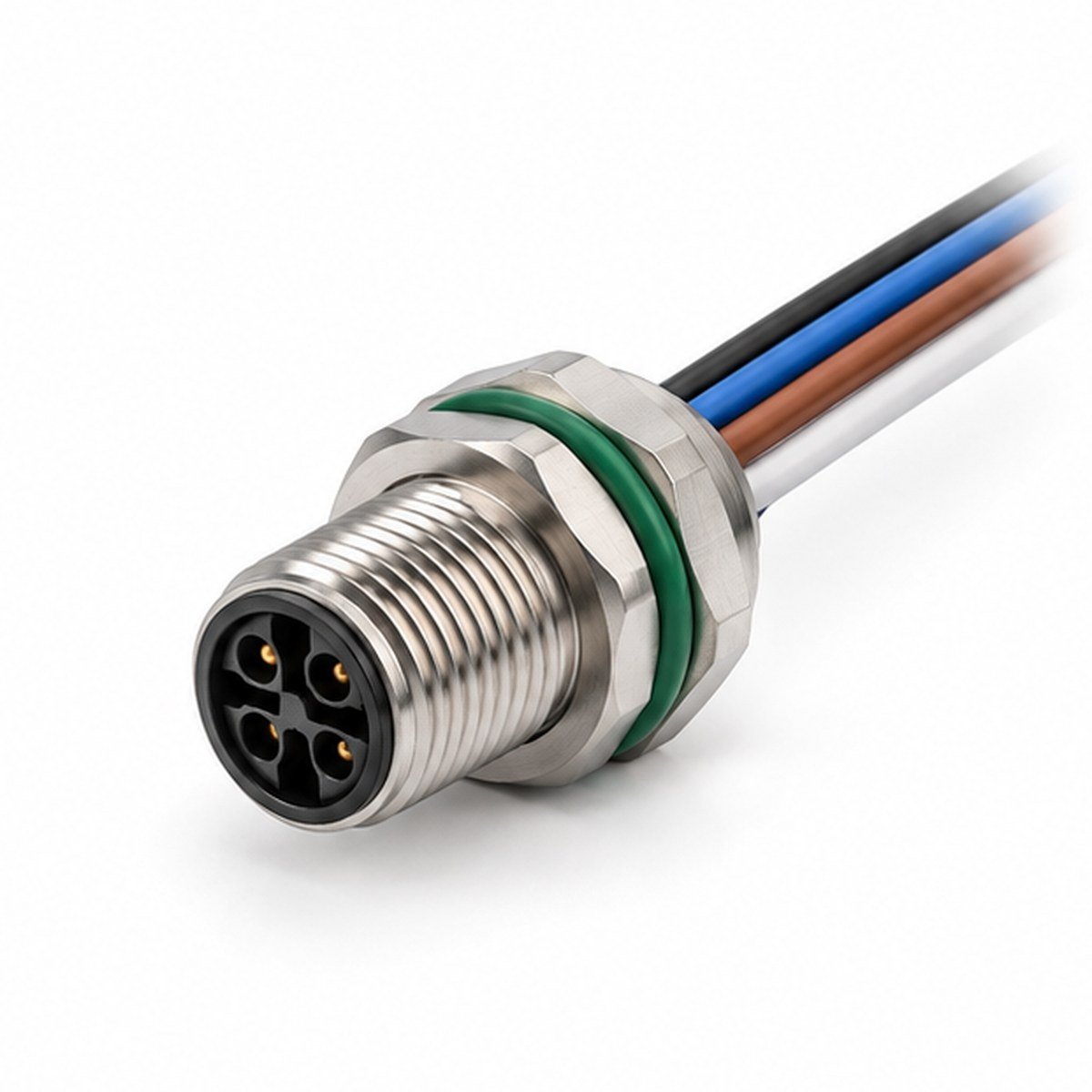 M12 T-Coded DC Power Connector product view 1