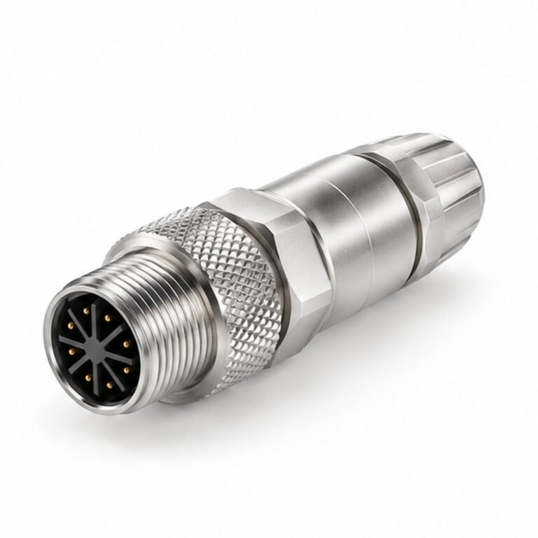 M12 X-Coded Field-Wireable Male Connector