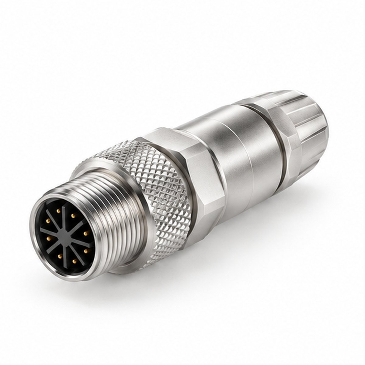 M12 X-Coded Field-Wireable Male Connector product view 1