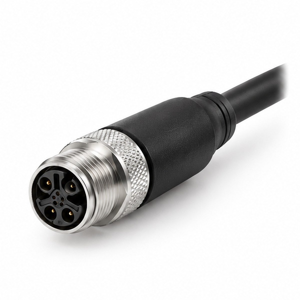 M12 Y-Coded Hybrid Power and Data Connector product view 1
