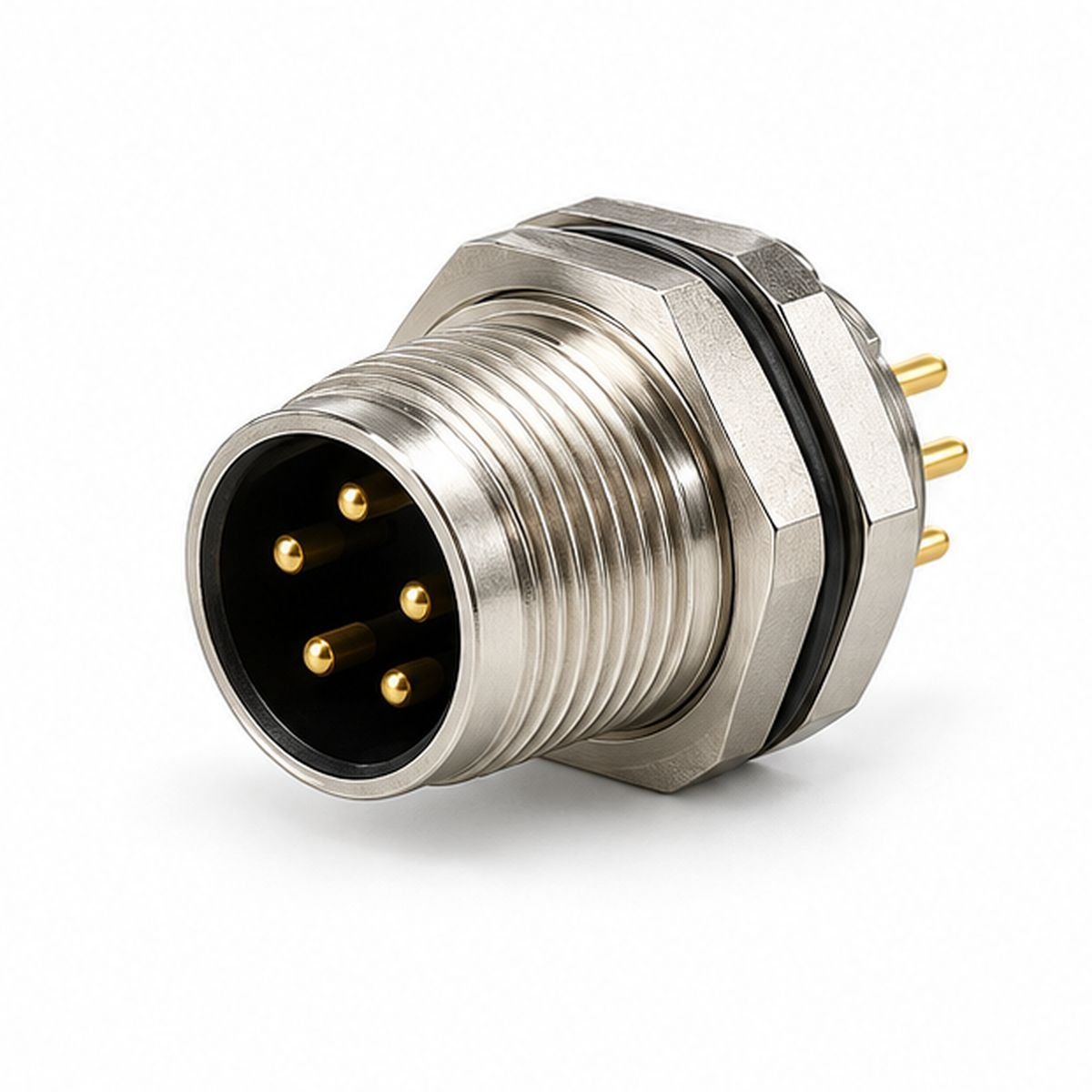 M16 Front-Mount Male Panel Receptacle product view 1