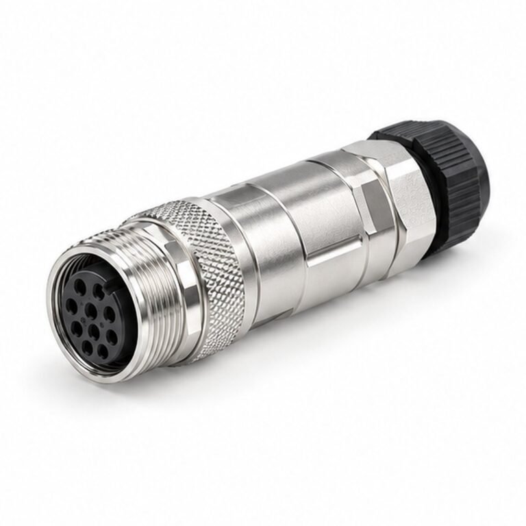 M16 Metal Field-Wireable Female Straight Connector
