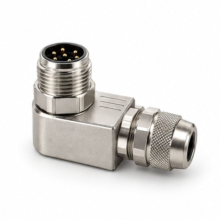 M16 Metal Field-Wireable Male Right-Angle Connector