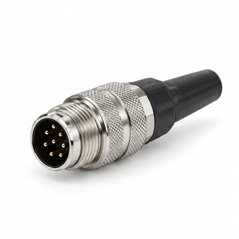M16 Metal Male Straight Connector with Plastic Tail Tube