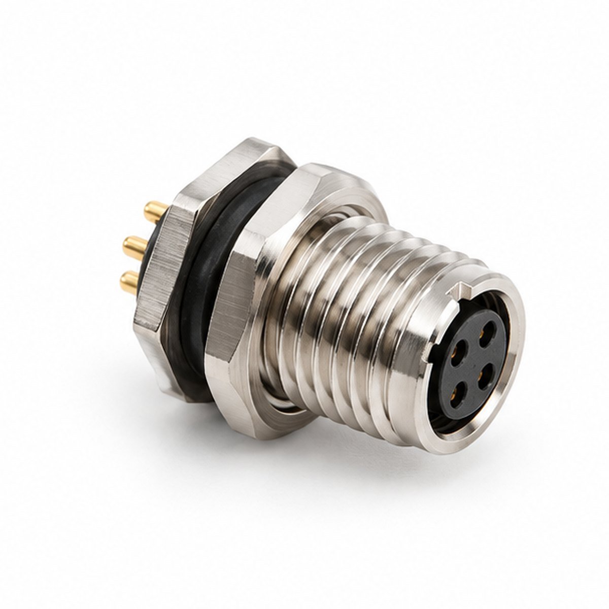 M5 Front-Mount Female Panel Receptacle product view 1