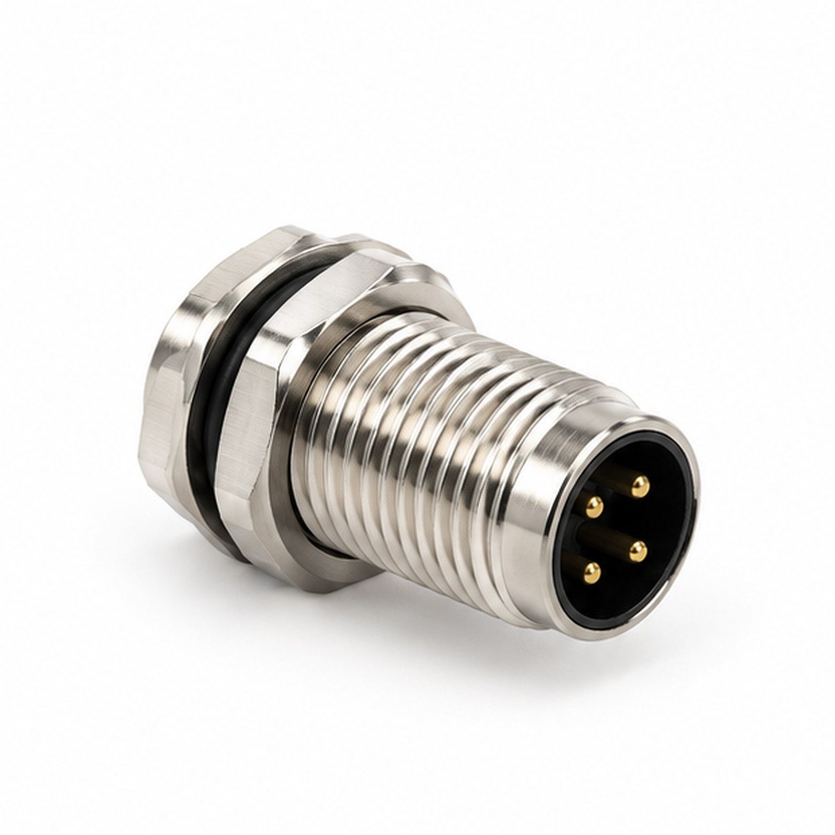 M5 Front-Mount Male Panel Receptacle product view 1