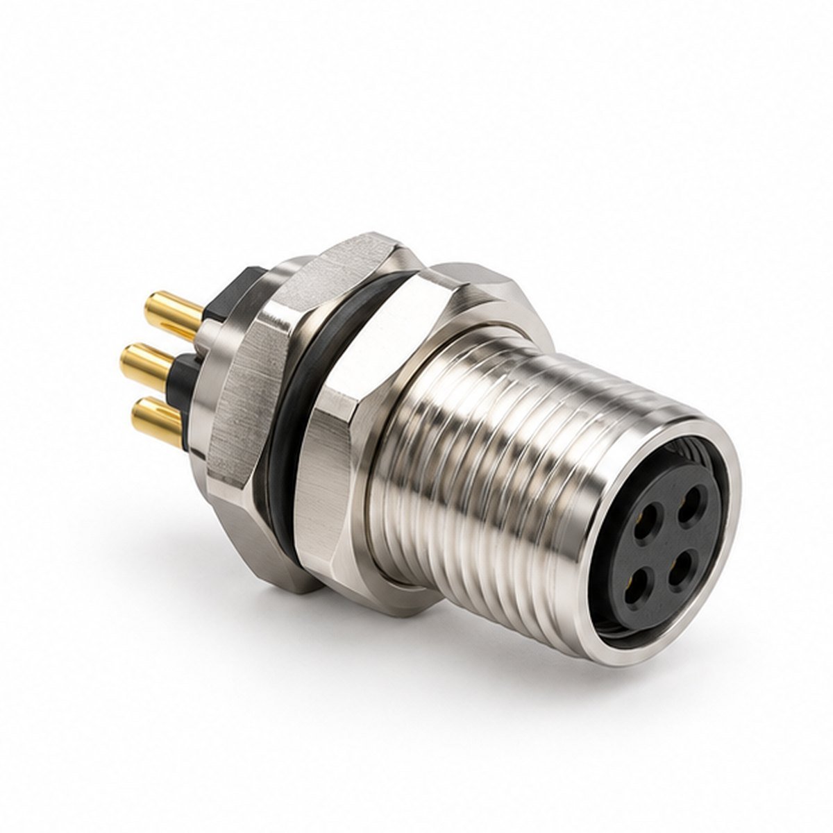 M5 Rear-Mount Female Panel Receptacle product view 1