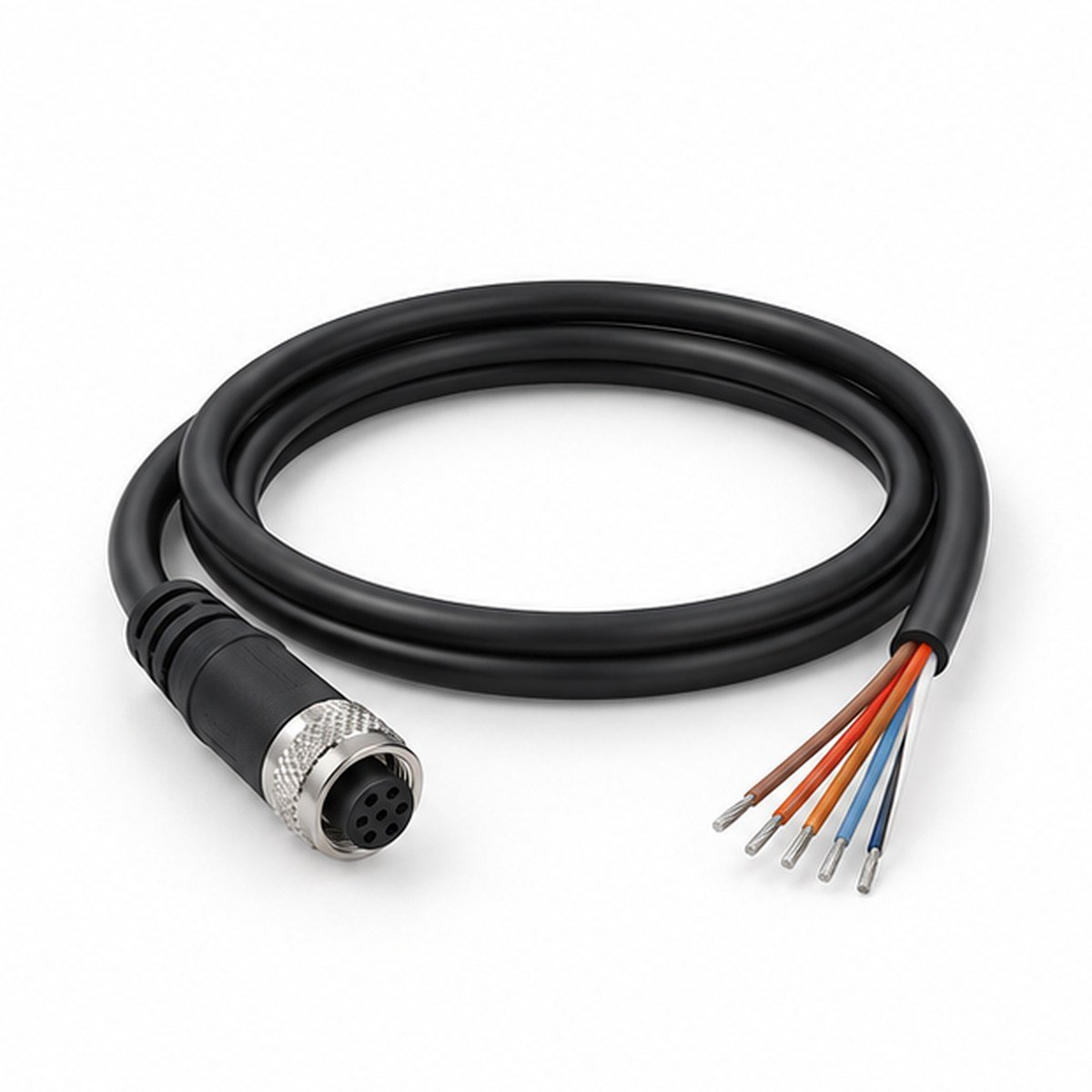 M8 6-Pin Open-End Camera I/O Cable product view 1