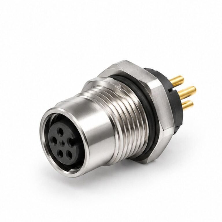 M8 Front-Mount Female Panel Receptacle
