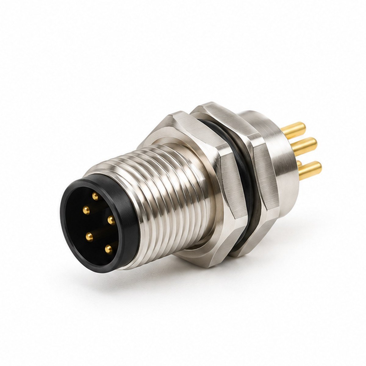 M8 Front-Mount Male Panel Receptacle Type 1 product view 1
