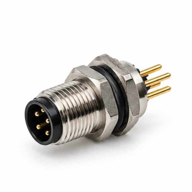 M8 Front-Mount Male Panel Receptacle Type 2