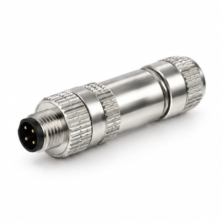 M8 Metal Field-Wireable Male Straight Connector