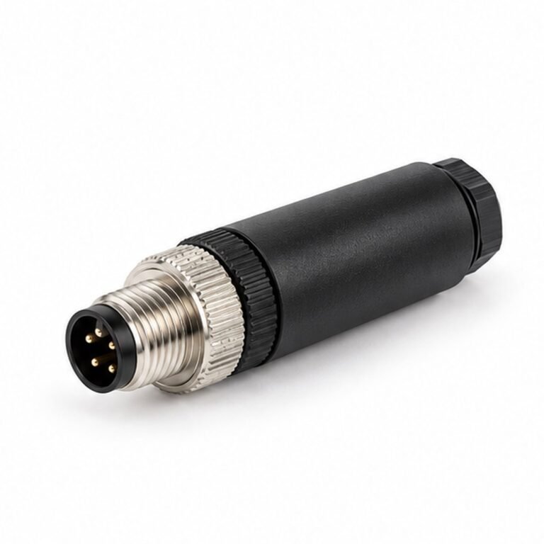 M8 Plastic Field-Wireable Male Straight Connector