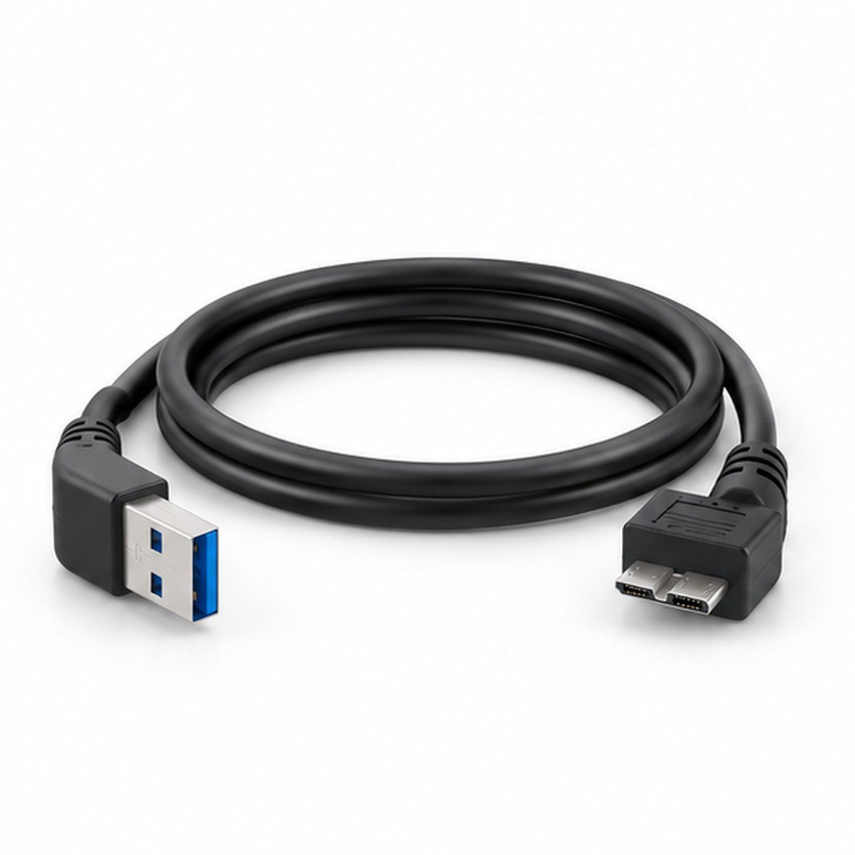 Right-Angle USB 3.0 Type-A to Micro-B Cable product view 1