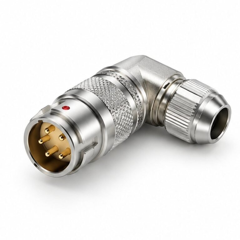 S-TLA 90-Degree Multipole Push-Pull Plug with Nut or Collet
